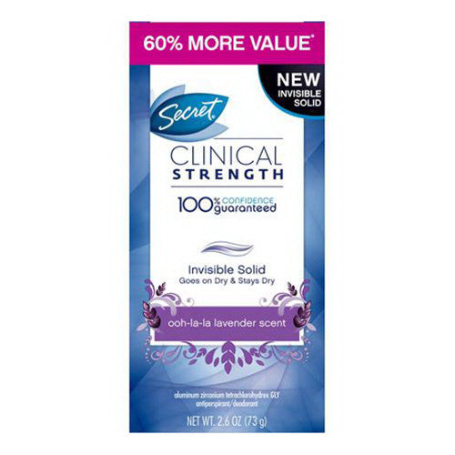 Secret Clinical Strength Deodorant Invisible Solid Ooh-La-La Lavender Scent Women - 2.6 Oz